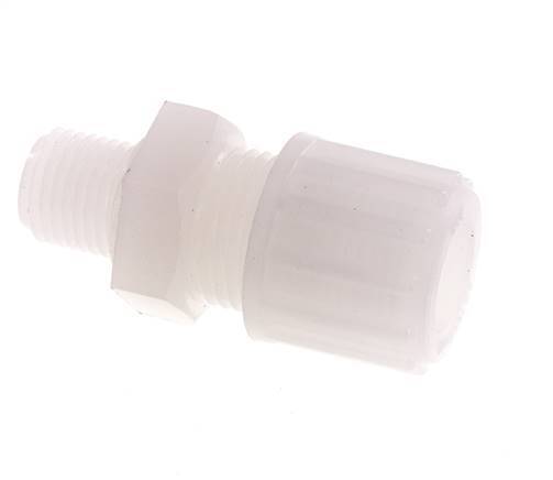 12x10mm & G1/4'' PVDF Straight Compression Fitting with Male Threads 10 bar