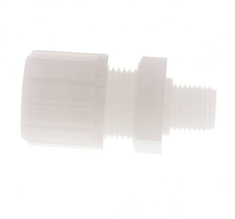14x12mm & G1/4'' PVDF Straight Compression Fitting with Male Threads 10 bar