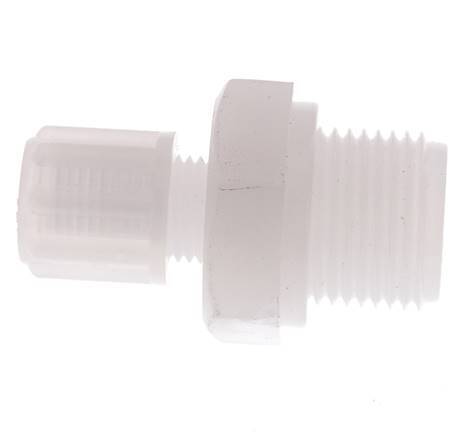 6x4mm & G3/8'' PVDF Straight Compression Fitting with Male Threads 10 bar