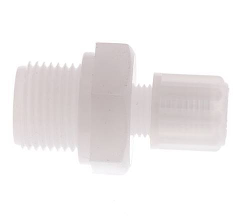 6x4mm & G3/8'' PVDF Straight Compression Fitting with Male Threads 10 bar