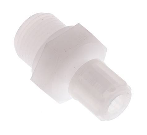 6x4mm & G3/8'' PVDF Straight Compression Fitting with Male Threads 10 bar