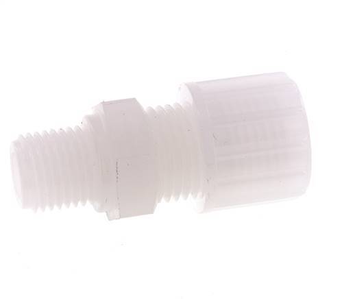 8x6mm & G3/8'' PVDF Straight Compression Fitting with Male Threads 10 bar