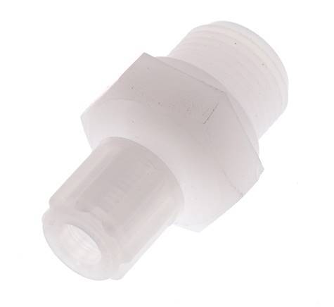 12x10mm & G3/8'' PVDF Straight Compression Fitting with Male Threads 10 bar
