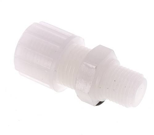 12x10mm & G3/8'' PVDF Straight Compression Fitting with Male Threads 10 bar