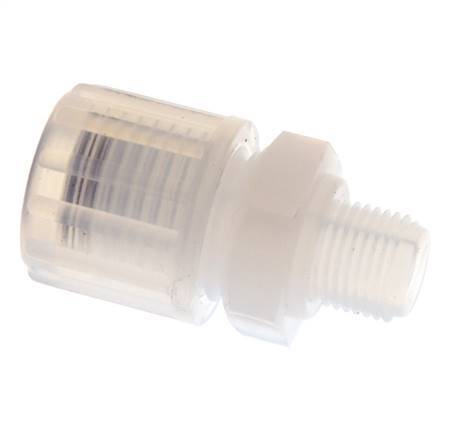 8x6mm & G1/8'' PFA Straight Cutting Fitting with Male Threads 10 bar