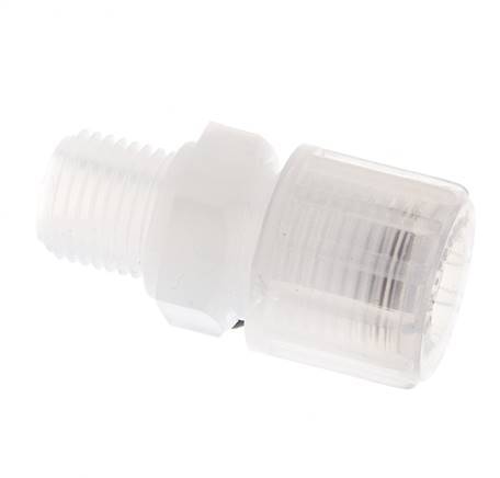 10x8mm & G1/4'' PFA Straight Cutting Fitting with Male Threads 10 bar