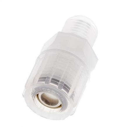 10x8mm & G1/4'' PFA Straight Cutting Fitting with Male Threads 10 bar