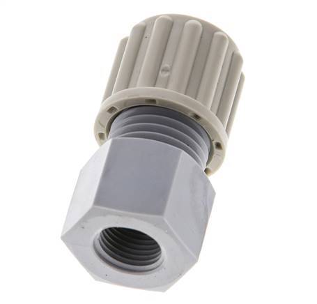 8x6mm & G1/8'' PA Straight Compression Fitting with Female Threads 10 bar [2 Pieces]