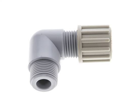 12x9mm & G3/8'' PA Elbow Compression Fitting with Male Threads 10 bar