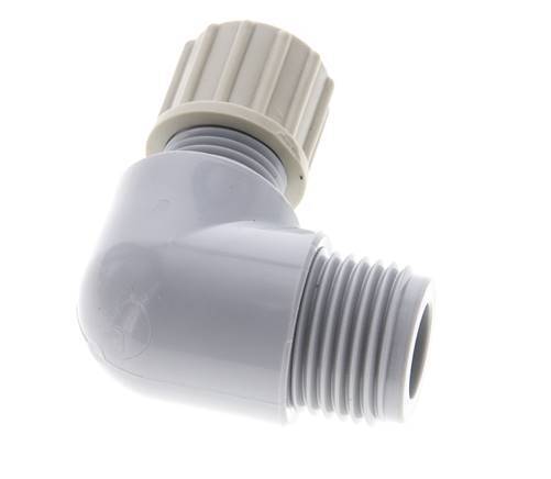 10x8mm & G1/2'' PA Elbow Compression Fitting with Male Threads 10 bar