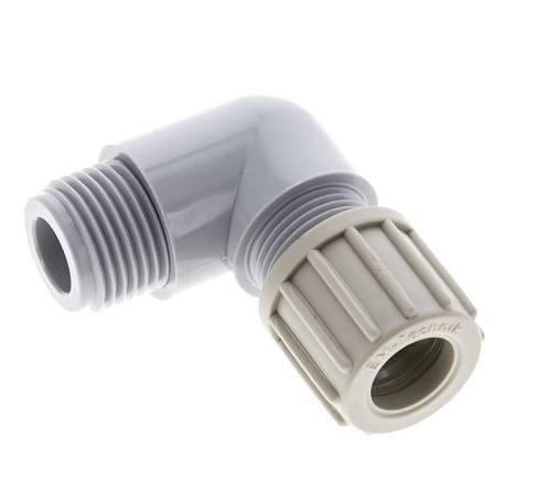 14x12mm & G1/2'' PA Elbow Compression Fitting with Male Threads 10 bar