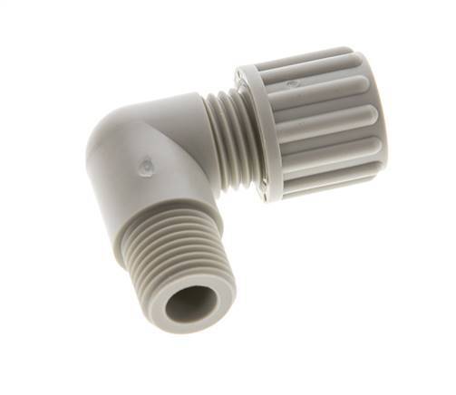 8x6mm & G1/4'' PP Elbow Compression Fitting with Male Threads 10 bar