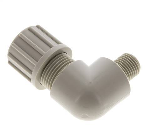 14x12mm & G1/4'' PP Elbow Compression Fitting with Male Threads 10 bar