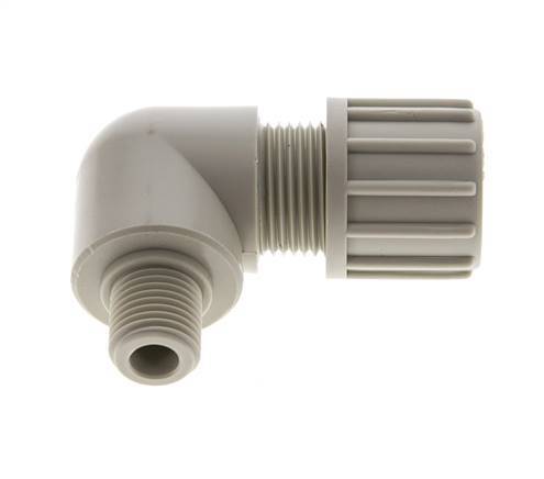 14x12mm & G1/4'' PP Elbow Compression Fitting with Male Threads 10 bar