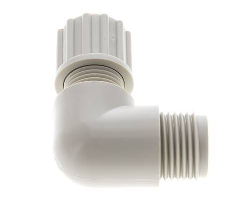 8x6mm & G3/8'' PVDF Elbow Compression Fitting with Male Threads 10 bar