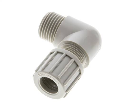 10x8mm & G1/8'' PVDF Elbow Compression Fitting with Male Threads 10 bar