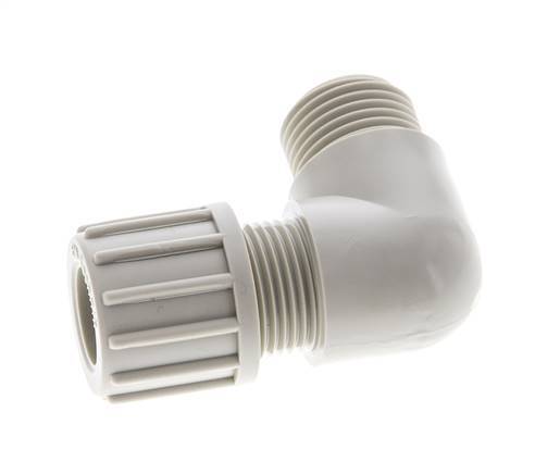 8x6mm & G1/8'' PVDF Elbow Compression Fitting with Male Threads 10 bar