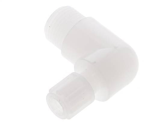 12x10mm & G3/8'' PVDF Elbow Compression Fitting with Male Threads 10 bar