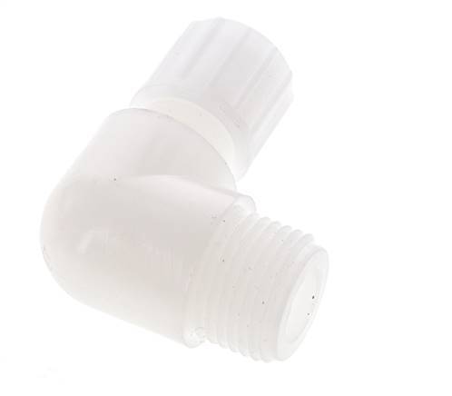 10x8mm & G1/2'' PVDF Elbow Compression Fitting with Male Threads 10 bar