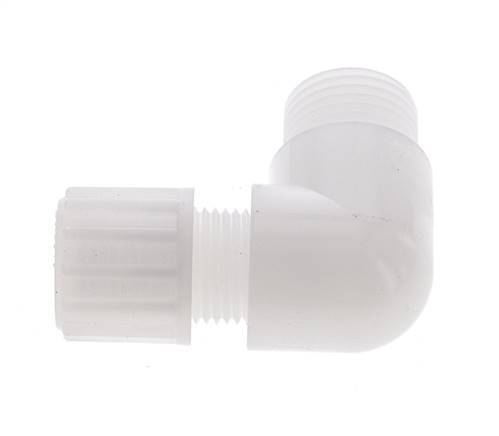 12x10mm & G1/2'' PVDF Elbow Compression Fitting with Male Threads 10 bar