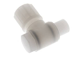 10x8mm & G1/4'' PVDF Elbow Compression Fitting with Male Threads with Banjo Bolt 10 bar