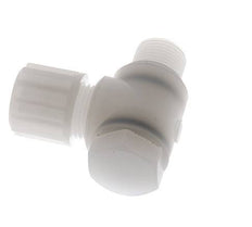 12x10mm & G3/8'' PVDF Elbow Compression Fitting with Male Threads with Banjo Bolt 10 bar