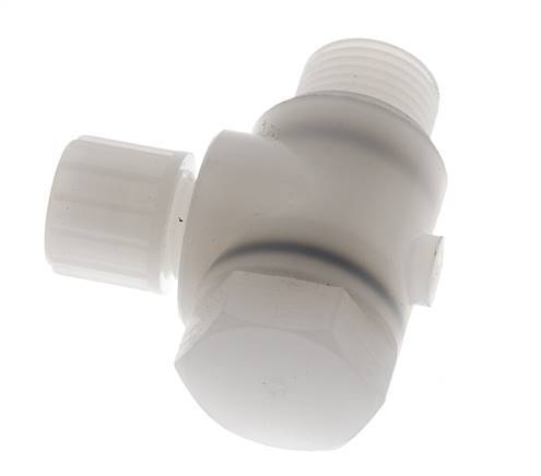 10x8mm & G1/2'' PVDF Elbow Compression Fitting with Male Threads with Banjo Bolt 10 bar
