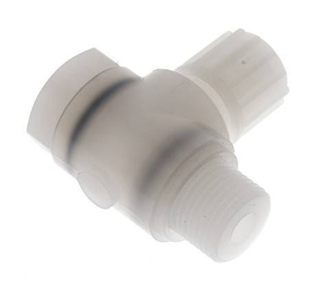 12x10mm & G1/2'' PVDF Elbow Compression Fitting with Male Threads with Banjo Bolt 10 bar