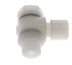 12x10mm & G1/2'' PVDF Elbow Compression Fitting with Male Threads with Banjo Bolt 10 bar