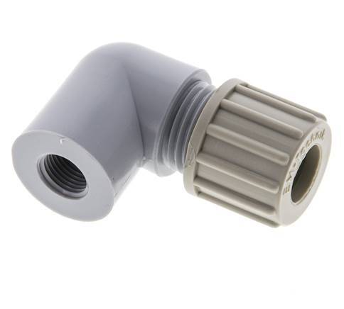 10x8mm & G1/8'' PA Elbow Compression Fitting with Female Threads 10 bar