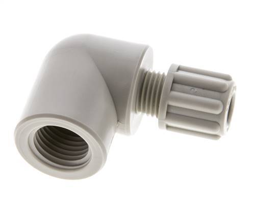 6x4mm & G1/4'' PP Elbow Compression Fitting with Female Threads 10 bar