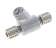 6x4mm & G3/8'' PA T-Shape Tee Compression Fitting with Male Threads 10 bar