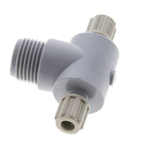 6x4mm & G1/2'' PA T-Shape Tee Compression Fitting with Male Threads 10 bar