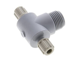 6x4mm & G1/2'' PA T-Shape Tee Compression Fitting with Male Threads 10 bar