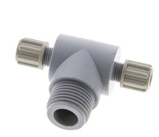 6x4mm & G1/2'' PA T-Shape Tee Compression Fitting with Male Threads 10 bar