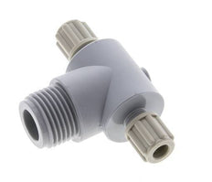 6x4mm & G1/2'' PA T-Shape Tee Compression Fitting with Male Threads 10 bar