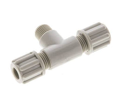 6x4mm & G1/8'' PP T-Shape Tee Compression Fitting with Male Threads 10 bar
