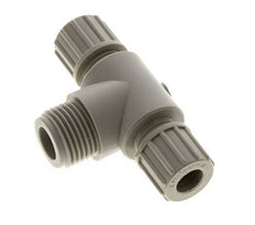 10x8mm & G1/2'' PP T-Shape Tee Compression Fitting with Male Threads 10 bar