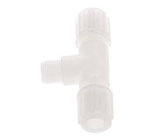 6x4mm & G1/8'' PVDF T-Shape Tee Compression Fitting with Male Threads 10 bar