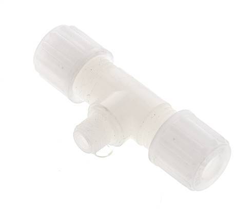 8x6mm & G1/8'' PVDF T-Shape Tee Compression Fitting with Male Threads 10 bar