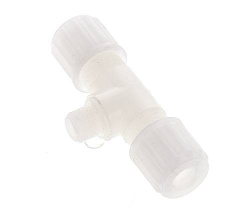8x6mm & G1/8'' PVDF T-Shape Tee Compression Fitting with Male Threads 10 bar