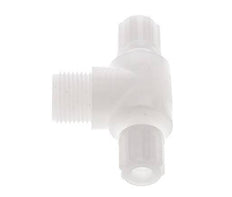 8x6mm & G3/8'' PVDF T-Shape Tee Compression Fitting with Male Threads 10 bar