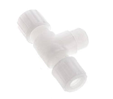 10x8mm & G3/8'' PVDF T-Shape Tee Compression Fitting with Male Threads 10 bar