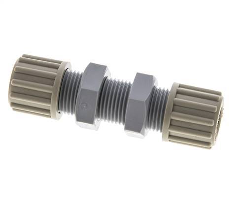 12x10mm PA Straight Compression Fitting Bulkhead 10 bar