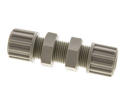 12x9mm PP Straight Compression Fitting Bulkhead 10 bar