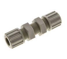 12x9mm PP Straight Compression Fitting Bulkhead 10 bar