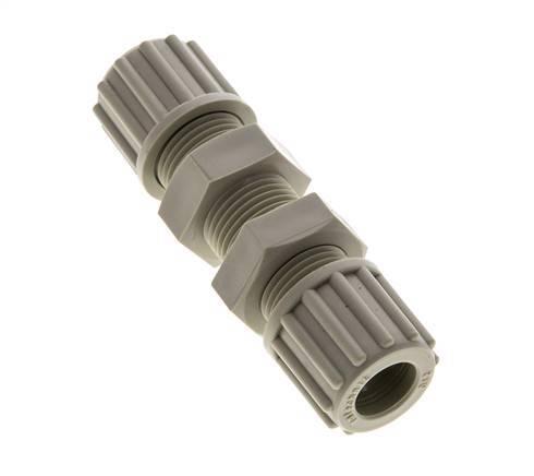 12x9mm PP Straight Compression Fitting Bulkhead 10 bar