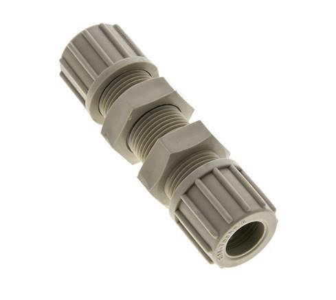 14x12mm PP Straight Compression Fitting Bulkhead 10 bar