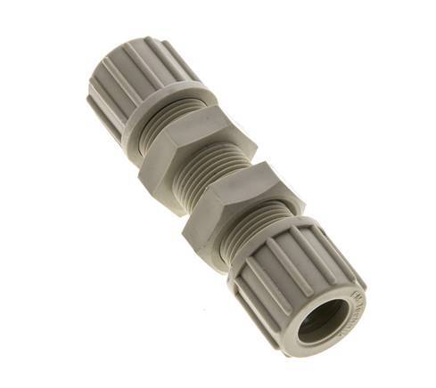 14x12mm PP Straight Compression Fitting Bulkhead 10 bar