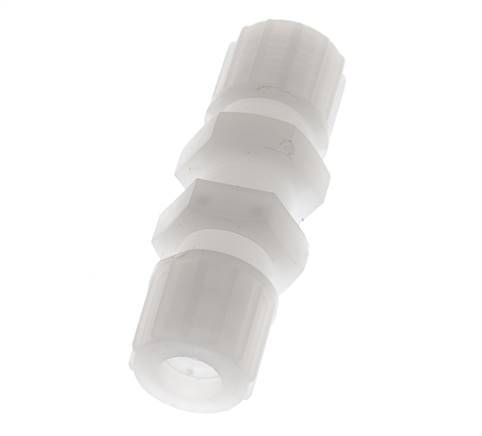 10x8mm PVDF Straight Compression Fitting Bulkhead 10 bar